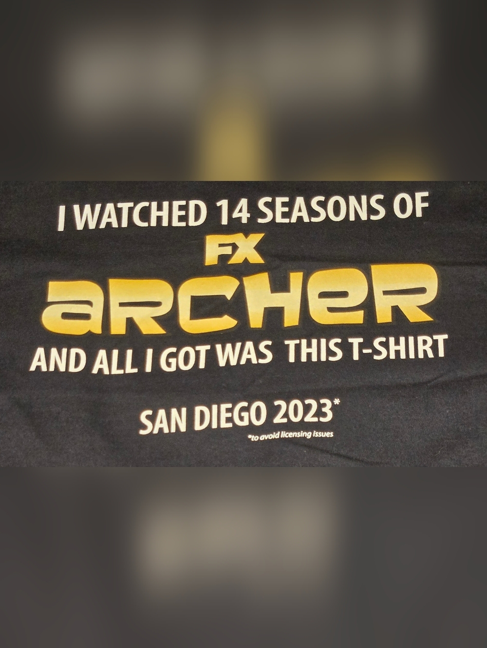 2023 Comic Con Exclusive - Archer - FX Graphic Tee SDCC Size XL